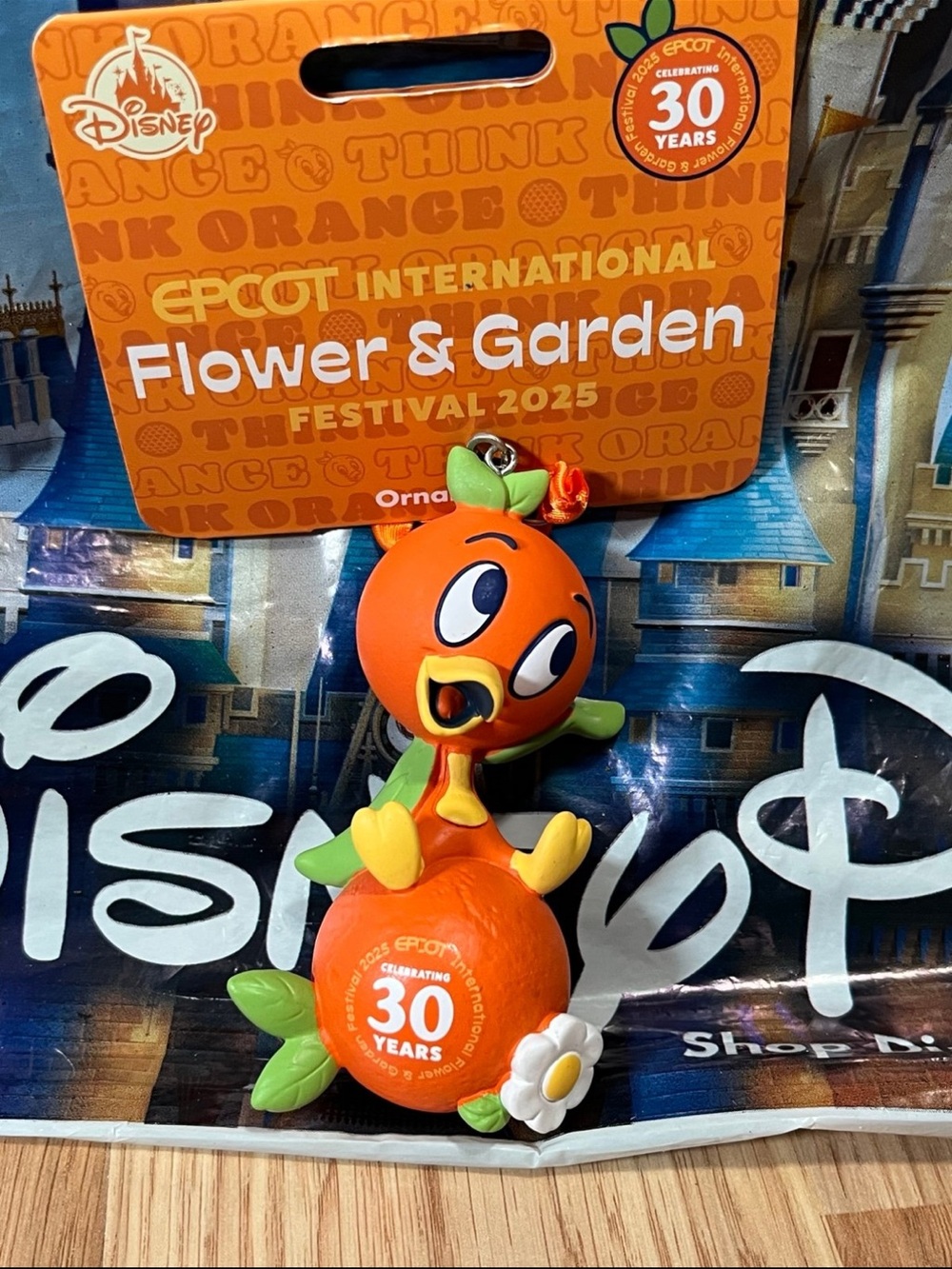 Disney Epcot Flower and Garden Orange Bird 30th Anniversary Ornament New